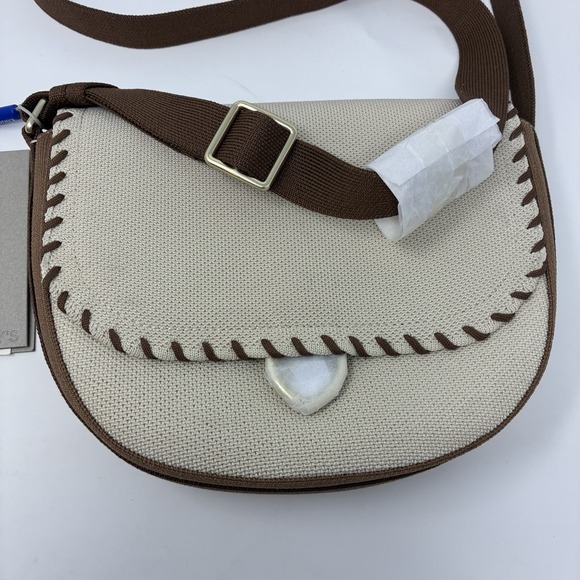 Rothy's The Saddle Bag Flat White $189 MSRP 6x9x7" Crossbody NWT - Picture 4 of 16